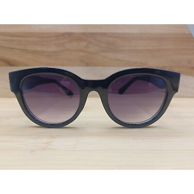 #ad BCBGeneration BG1003 Allure Black Round Cateye Frame Sunglasses