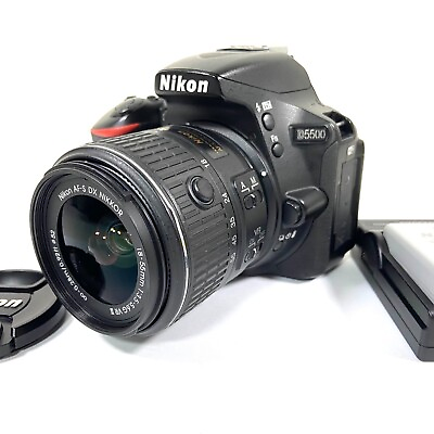 #ad Nikon D5500 Digital Camera AF S 18 55mm F 3.5 5.6 G VR II Near Mint #1151