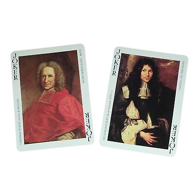 #ad French History Cards Portrait Painting Pair Jokers for Junk Journal Scrapbook