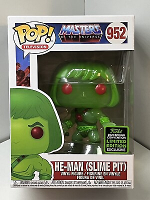#ad Funko Pop Masters Of Universe HE MAN #952 Slime Pit ECCC Exclusive Limited WPP