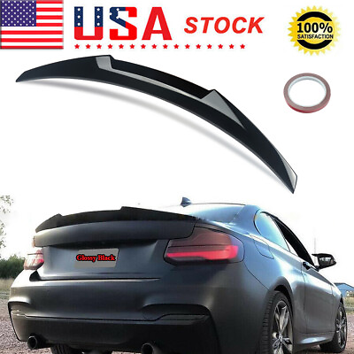 #ad For BMW 2 Series F22 amp; M2 2DR M4 Style Gloss Black Rear Trunk Spoiler Lip Wing $74.95