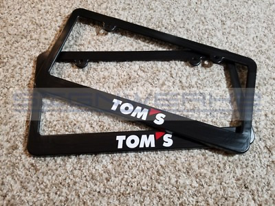 #ad Toms License Plate Frame Toyota Racing FRS A90 RCF RC ISF 2 colors Pair