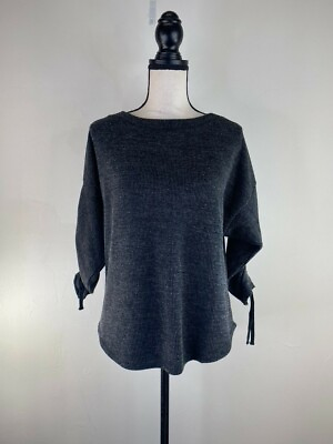 #ad Max Studio Women#x27;s Black Long Sleeve Shirt SZ Small