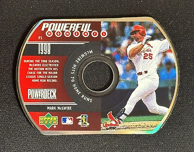 #ad 1999 Upper Deck Powerdeck Mark McGwire #P1 Powerful Baseball Card Cardinals
