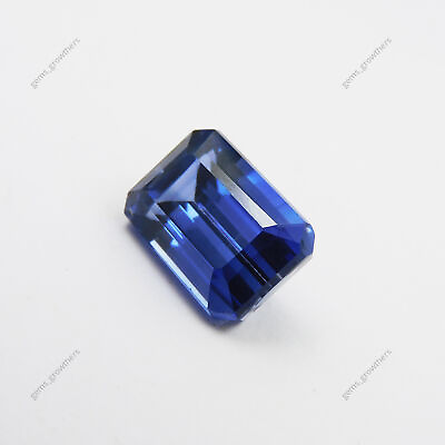 #ad 12.50 Ct Natural Blue Tanzanite CERTIFIED Loose Gemstone Emerald Cut