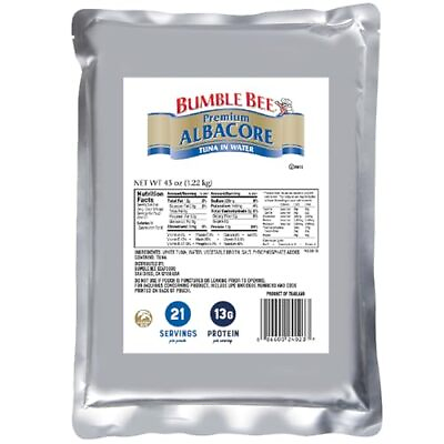 #ad Bumble Bee Premium Albacore Tuna in Water Food Service Size Pouch High Protei...