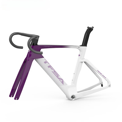 #ad Carbon Fiber Road Bike Frame Rim Brake Bicycle Frame Set with Handlebar