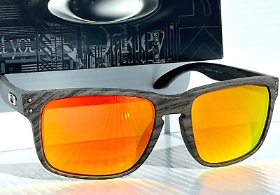 #ad NEW Oakley HOLBROOK Woodgrain POLARIZED Galaxy Ruby Lens Sunglass 9102