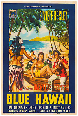 #ad Blue Hawaii Elvis Presley 1963 Movie Poster Italian Version