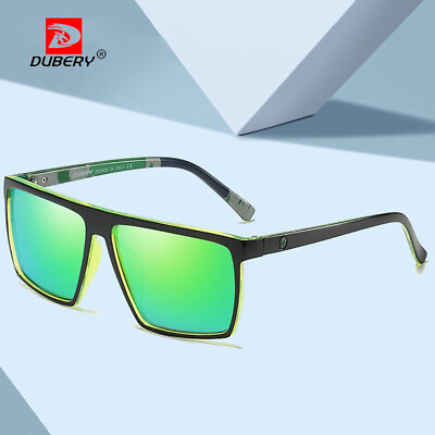 #ad DUBERY Men Polarized Sport Sunglasses Outdoor Driving Fishing Square Glasses