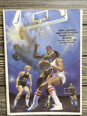 #ad Vintage Souvenir Program News Journal 1988 North South Basketball Classic