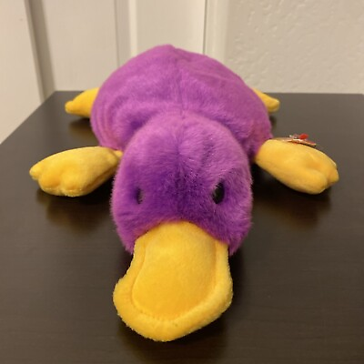 #ad Ty Beanie Buddies 14” 1998 Patti The Platypus With Tags Mint