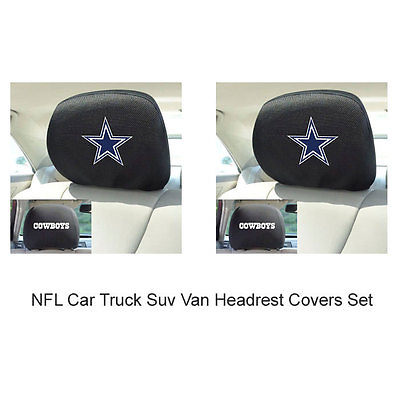 #ad New 2pc NFL Dallas Cowboys Gear Car Truck Suv Van Headrest Covers Set