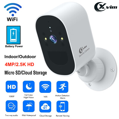#ad XVIM 4MP Wireless WiFi Security Camera Waterproof Battery Camera Home Sytsem