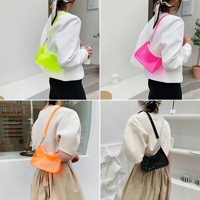 #ad Transparent Jelly PVC Bag Shopping Travel Crossbody Handbag Trendy Accessories