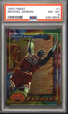 #ad 1993 Finest #1 Michael Jordan PSA 8