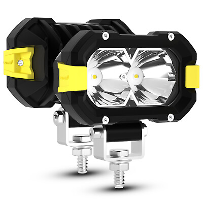 #ad 2PCS Light Pods 4Inch LED Light Bar Light Single Row Off Road Cube Driving Light