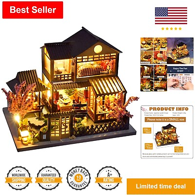 #ad Premium DIY Dollhouse Kit with Furniture Creative Japanese Garden House