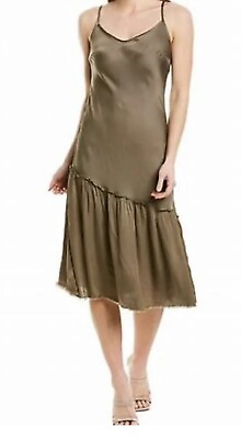 #ad Nation LTD Farrah Ruffle Dress Size XS Olive BNWT