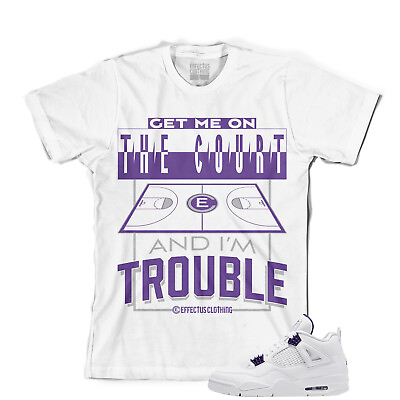 #ad Tee to match Air Jordan Retro 4 Court Purple Sneakers. The Court Tee