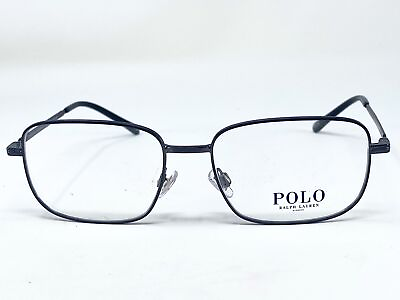 #ad New POLO RALPH LAUREN 1218 Metallic Grey Square Mens Eyeglasses Frame 54 17 145