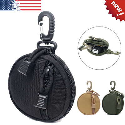 #ad Wallet Mini Tactical Molle Pouch Waist Bag Clip Key Chain Coin Holder Case Bag $7.89
