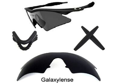 #ad Galaxy Replacement Lenses Rubber Kits For Oakley M Frame Heater Black Color