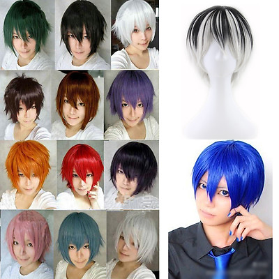 #ad Sexy Short Hair Full Wigs Multi color Cosplay Costume Fashion Anime Party Hair