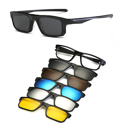 #ad Men sport myopia Glasses Eyeglass Frame connection 5pcs sunglasses lens