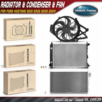 #ad Radiator amp; AC Condenser amp; Cooling Fan Kit for Ford Mustang 2001 2002 2003 2004