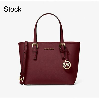 #ad Michael Kors Jet Set Travel Extra Small Saffiano Leather Top Zip Tote Bag NWT