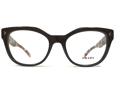 #ad PRADA Eyeglasses Frames VPR 21S DHO 1O1 Brown Red Tortoise Cat Eye 53 19 140