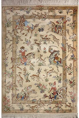 #ad amazing silk on silk master hand knotted rug 85 raj 123 cm * 80 cm
