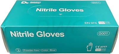 #ad Non Sterile Blue Nitrile Large Gloves 100pcs