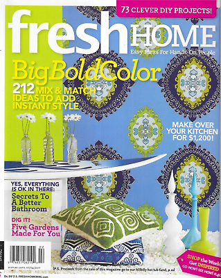 #ad Fresh Home Magazine Big Bold Color Kitchen Makeover Better Bathroom DIY Projects