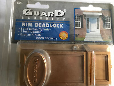 #ad New Guard Security Rim Deadlock Bronze Finish Solid Brass Model # 505