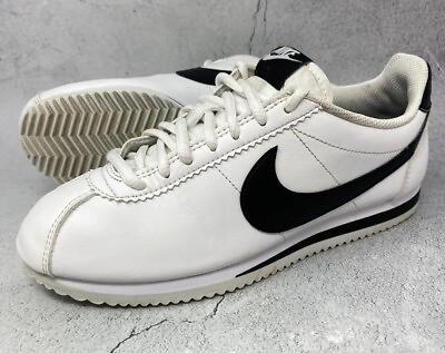 #ad Nike Classic Cortez Womens Sz 7.5M White Athletic Shoes Sneakers 807471 101