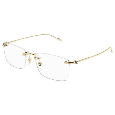#ad #ad NEW Mont Blanc MB0241O 002 Gold Gold Eyeglasses