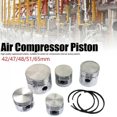#ad Air Compressor Pistonpiston rings parts air pump accessories 42 47 48 51 65mm