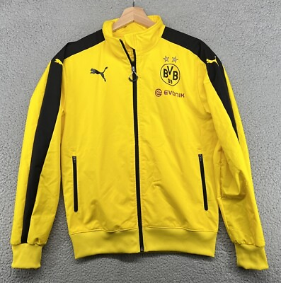 #ad Puma Borussia Dortmund 2016 2017 Football Soccer Stadium Jacket Men#x27;s S EUC