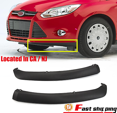 #ad Fit 2012 2013 2014 Ford Focus Front Bumper Lower Valance Molding Trim Set Pair