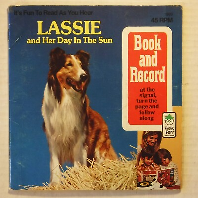 #ad LASSIE amp; HER DAY IN THE SUN CHILD’S BOOK 7 INCH 45 RPM RECORD– PETER PAN 1999