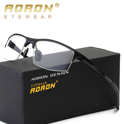 #ad Men Sport Aluminum Frame Optical Glasses Myopia Square Eyeglass Frame New