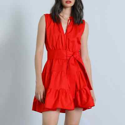 #ad NEW Karina Grimaldi Ruby Red Trina Mini Dress Size XS