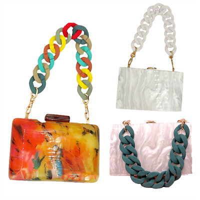 #ad Replacement Chain Purse Wallet Strap Vintage Clutch Bag Shoulder Handbag Handle