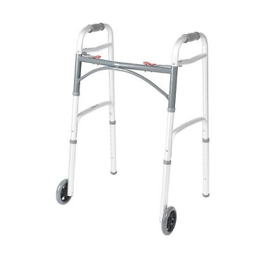 #ad Drive Medical 10210 1 2 Button Folding Walker with Wheels