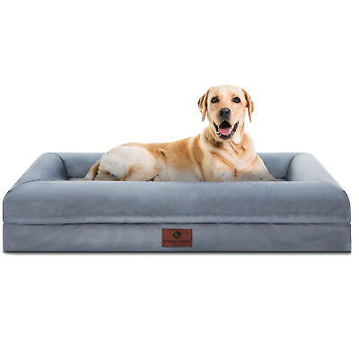 #ad X Large Dog Bed Orthopedic Foam Soft Pet Mattress 42x30x8inch w Bolster amp; Cover $42.89