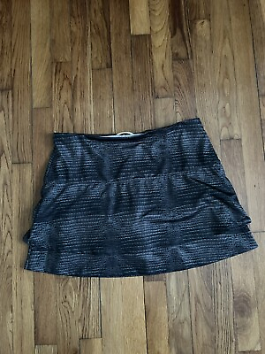 #ad Lucky In Love Women#x27;s High Waist Print Tiered Tennis Golf Skirt Size L