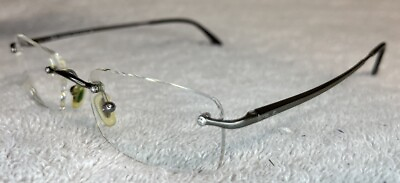 #ad Ray Ban RB 8501 1000 Titanium Rimless Gunmetal Eyeglasses Frames 48 17 135