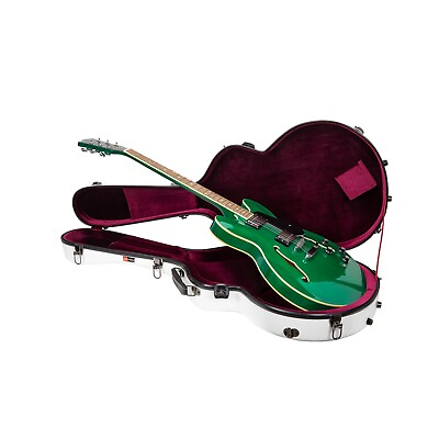 #ad Crosssrock 335 Style Semi Acousticamp; Hollow Body Electric Guitar Fiberglass Case